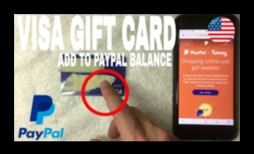 can you put a visa gift card on paypal