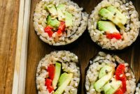 Avocado and Roasted Red Pepper Sushi