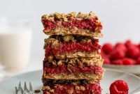 Jammy Raspberry Oat Crumble Bars
