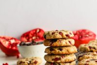 Jeweled Pomegranate Oatmeal Chocolate Chip Cookies