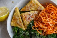 Vibrant Tahini Tempeh and Sweet Potato Noodle Bowl
