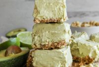 Zesty Avocado Key Lime Bars on a Crunchy Granola Base