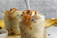 Peanut Butter & Banana Chocolate Chip Chia Pudding