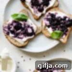 Blackberry Basil Bliss Toast 8 Blackberry Basil Yogurt Toast