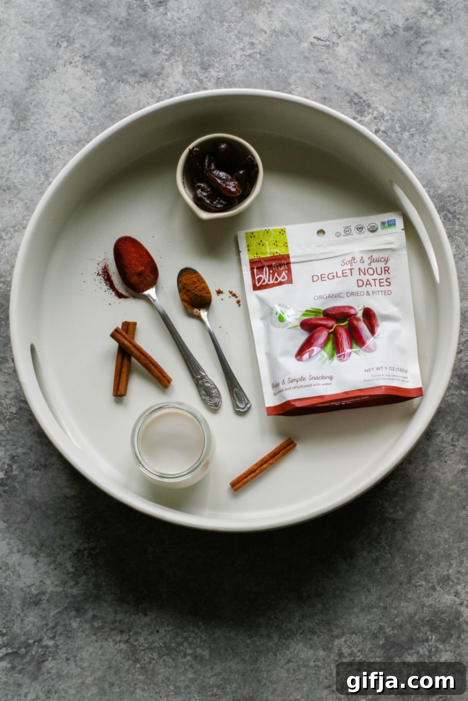 Beet Latte Ingredients Ready for Blending