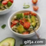 Savory Zucchini Power Bowl 8 A bowl of Savory Zucchini Oats (Zoats) with fresh toppings