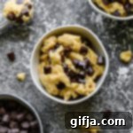 Vegan No-Bake Cookie Dough 9 Edible Vegan Cookie Dough in a bowl, ready to be served