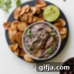 Fiery Black Bean Hummus with Sweet Banana Crisps 9 img 20890 8