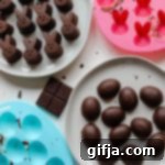 Vegan Chocolate Easter Delights 13 Homemade Vegan Dark Chocolate Bunnies & Eggs for Easter