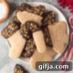 Decadent Dark Chocolate Pistachio Cookies 12 Pistachio Dark Chocolate Sugar Cookies served on a plate by Flora & Vino