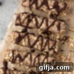 Caramel Date Nougat Dream Bars 15 Sliced Date Caramel Nougat Bars on parchment paper