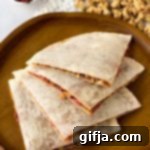 Nut Butter and Jam Breakfast Quesadilla 11 A perfectly cooked Nut Butter & Jam Breakfast Quesadilla