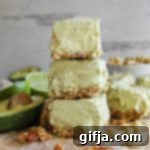 Zesty Avocado Key Lime Bars on a Crunchy Granola Base 15 Avocado Key Lime Pie Bars
