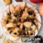 Sunny Apple Nacho Bites 8 SunButter Apple Nachos ready to be eaten