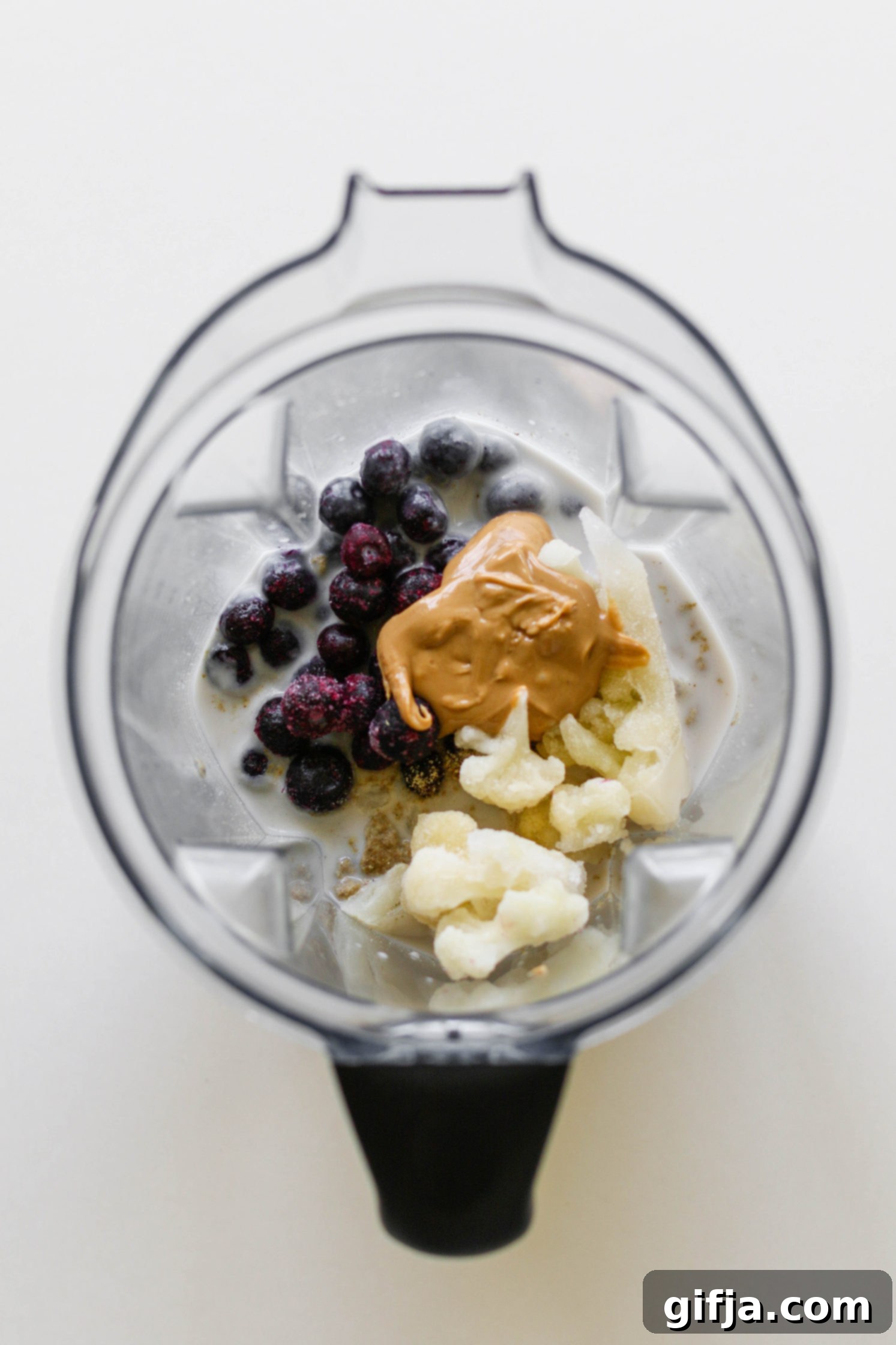 Blue Galaxy Smoothie Bowl (Banana-Free) in blender