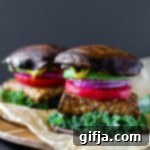 Savory Tempeh Burgers on Portobello Buns 10 img 4538 9