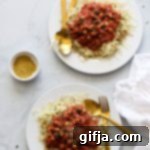 Plant-Based Chickpea and Hemp Heart Bolognese with White Sweet Potato Spirals 8 Chickpea & Hemp Heart Bolognese with White Sweet Potato Spirals