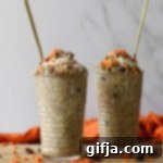 Decadent Coconut Carrot Cake Overnight Oats 10 Coconut Carrot Cake Overnight Oats served in mason jars with gold spoons
