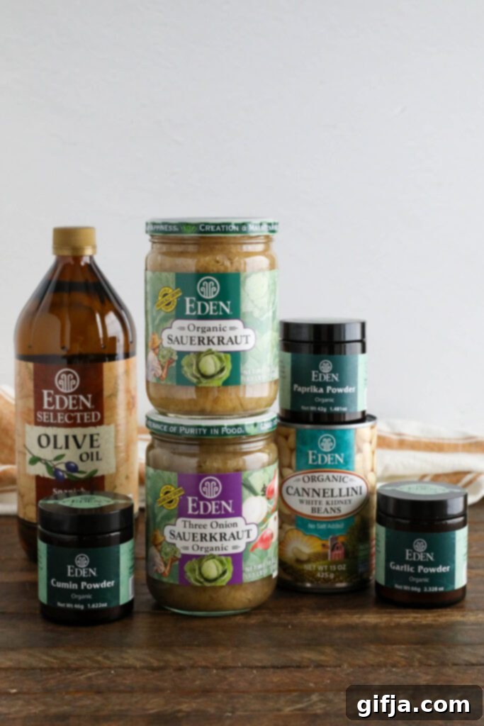 Eden Foods products for vegan bratwurst